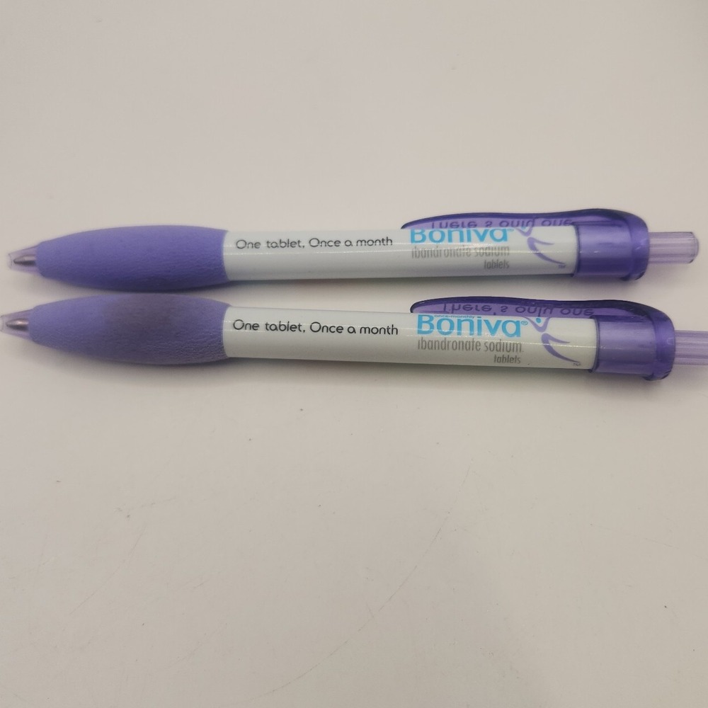 Two Boniva Pens: Collectible Vintage Pharmaceutical Advertising